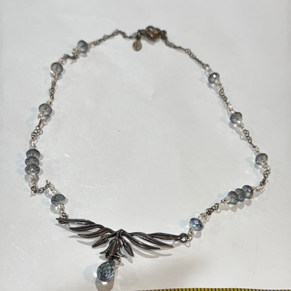 Hot Creek 925 Sterling Silver Necklace with Crystal Accents